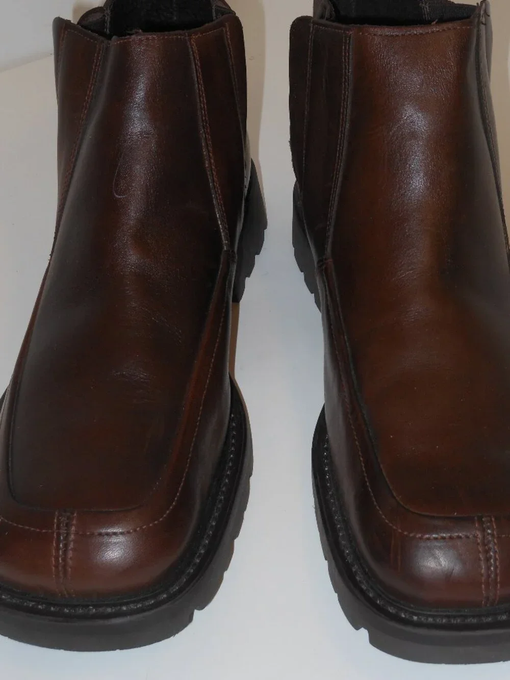 KENNETH COLE BROWN LEATHER ANKLE BOOTS SIZE 12 MEDIUM